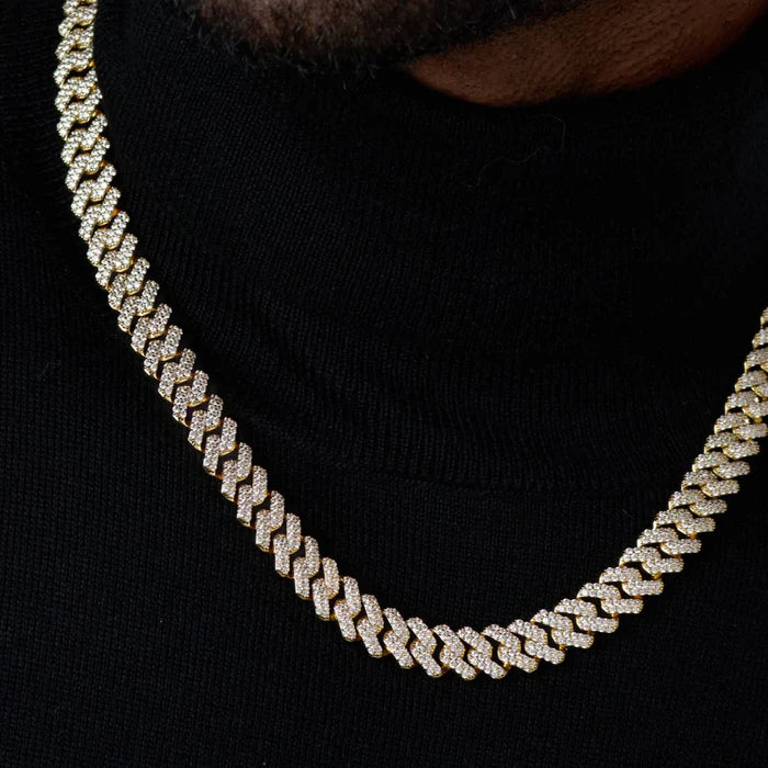 12mm Prong Chain - Gold