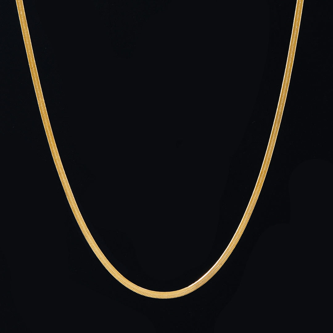 2mm Herringbone Chain - Gold