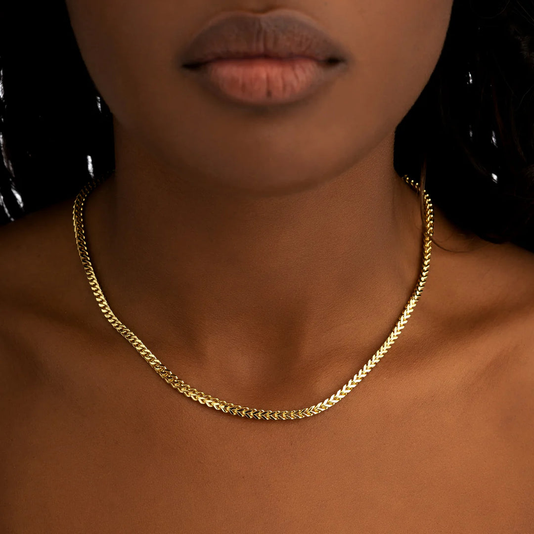 3mm Franco Chain - Gold