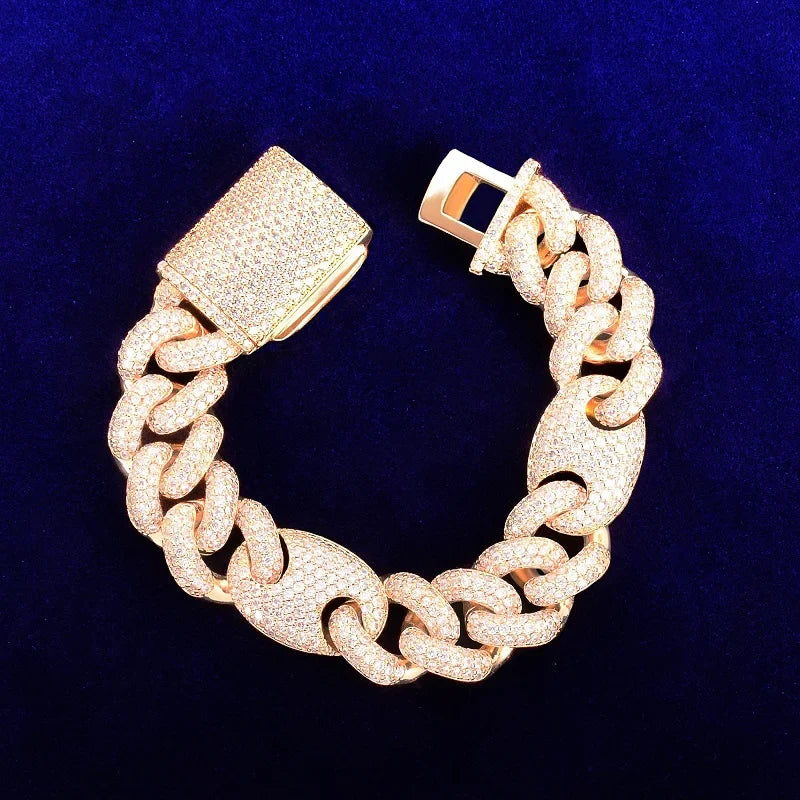 18mm Miami G-Link Cuban Link Bracelet - 7’’ / Gold