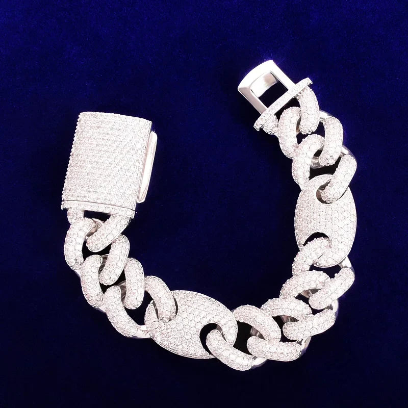 18mm Miami G-Link Cuban Link Bracelet - 7’’ / Silver