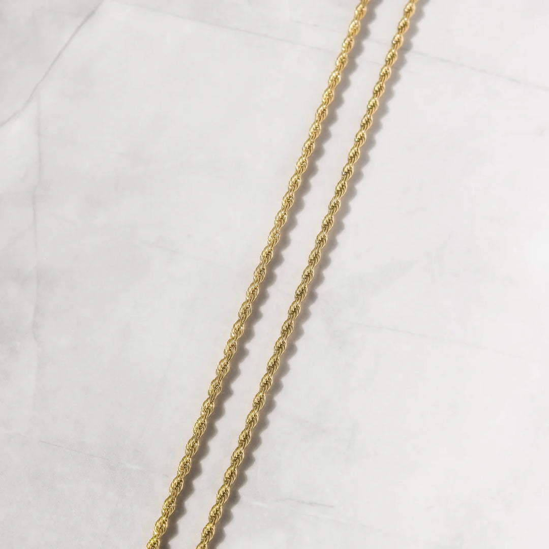 3mm Rope Chain - Gold