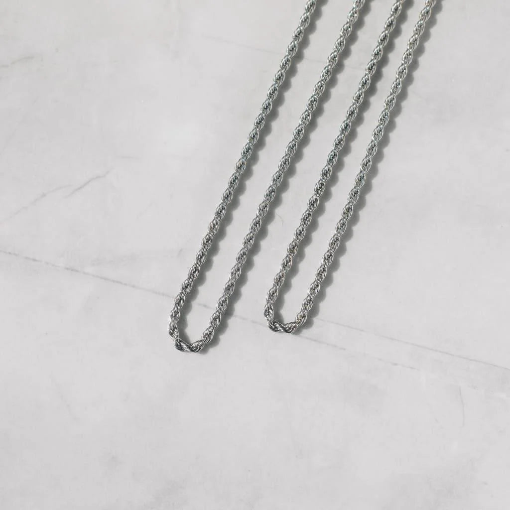 3mm Rope Chain - Silver