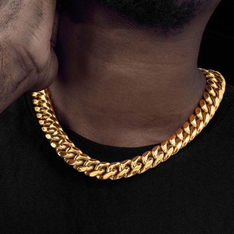 18mm Cuban Link Chain - Gold