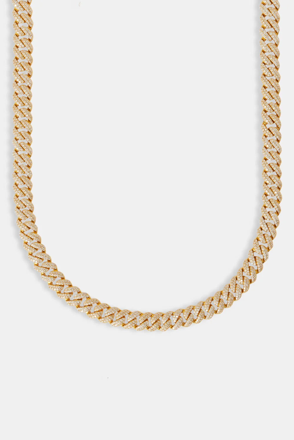 8mm Prong Link Chain - Gold