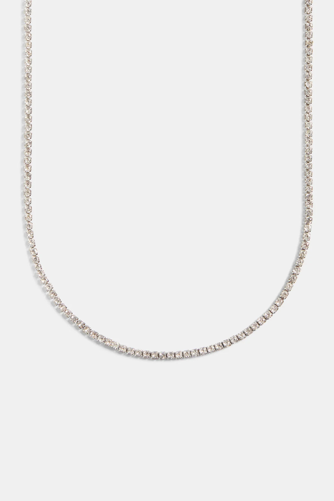 Micro Moissanite Tennis Chain - SIlver