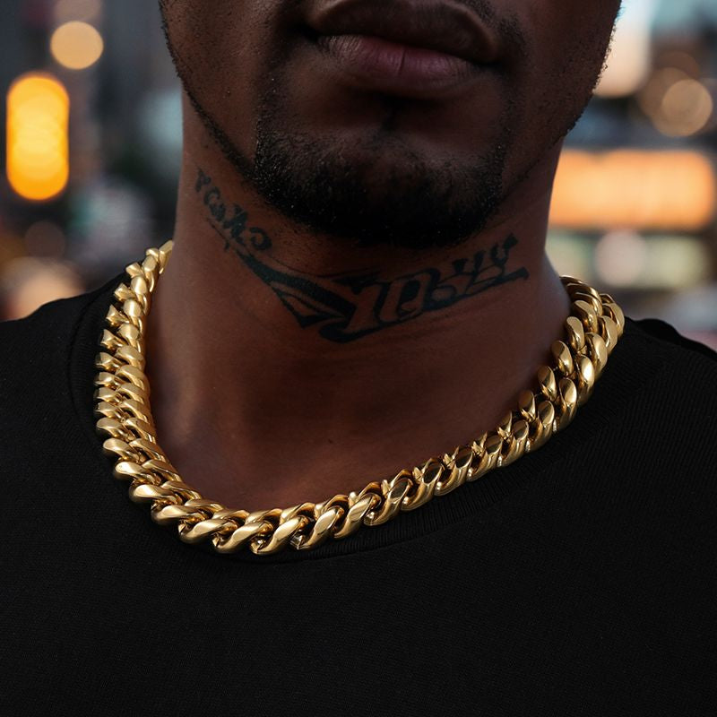 18mm Cuban Link Chain - Gold