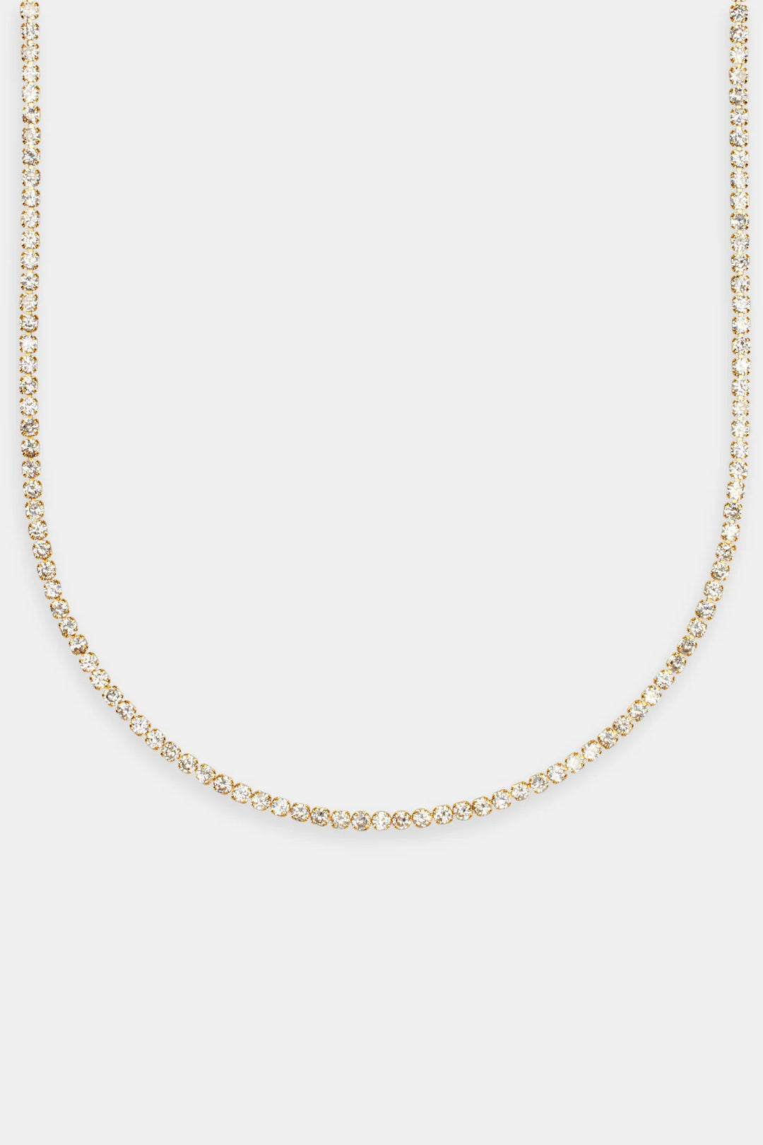 Micro Moissanite Tennis Chain - Gold