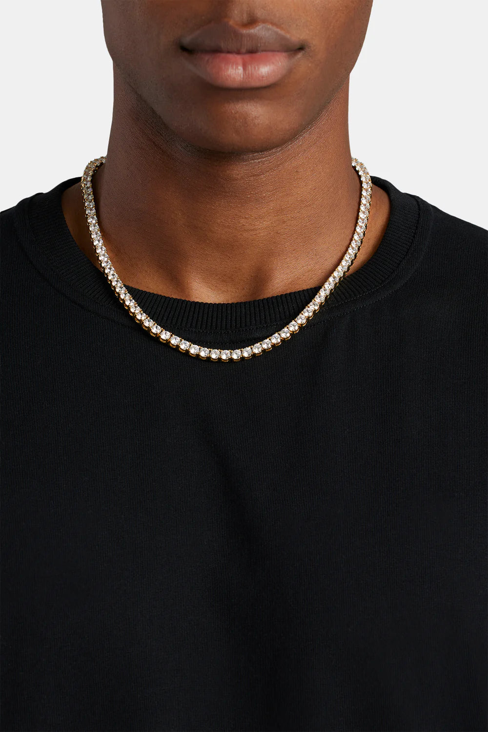 5mm Moissanite Tennis Chain - Gold