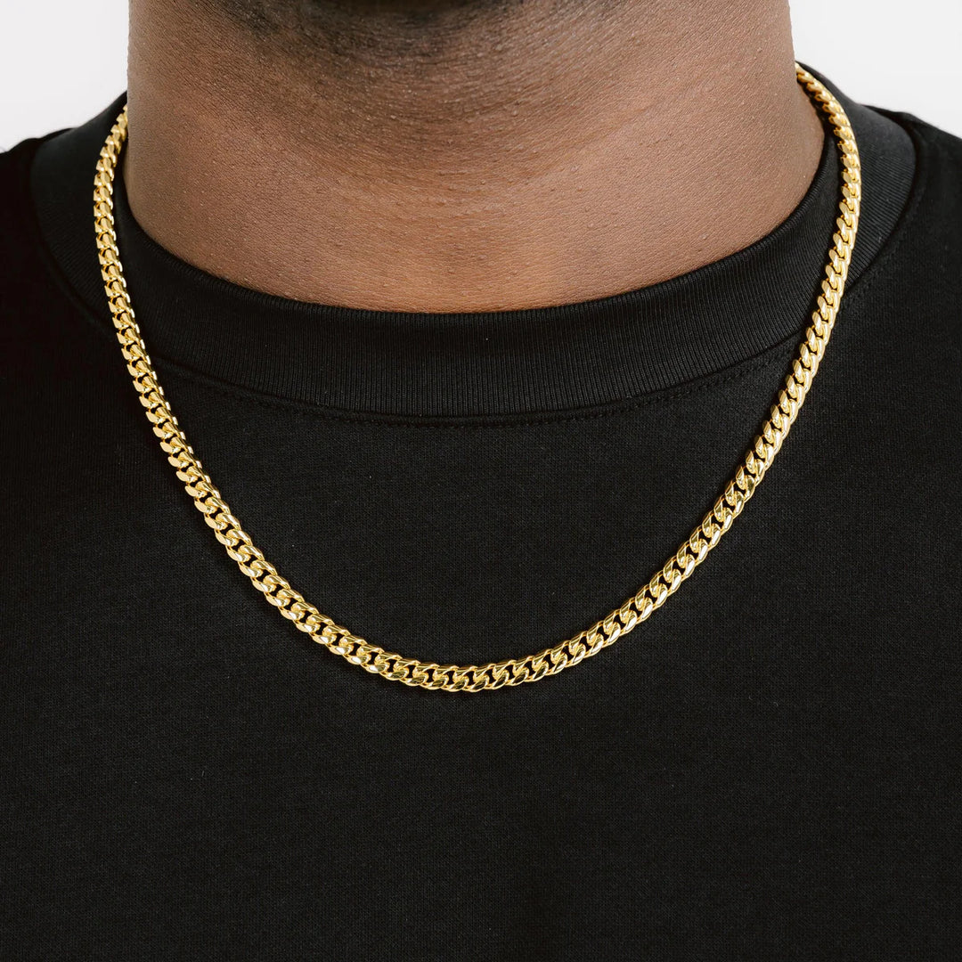 6mm Cuban Link Chain - Gold