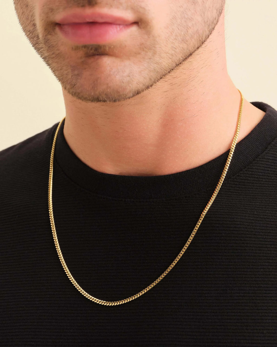 3mm Cuban Link Chain - Gold