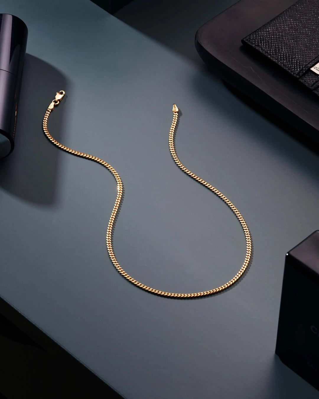 3mm Cuban Link Chain - Gold