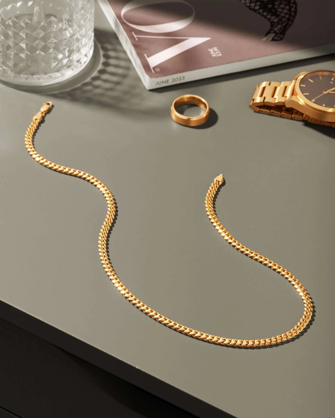5mm Cuban Link Chain - Gold