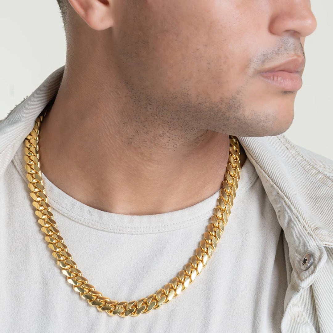 12mm Cuban Link Chain - Gold