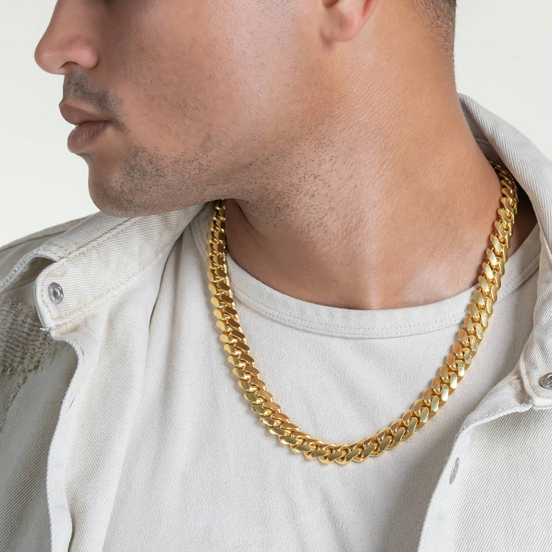 12mm Cuban Link Chain - Gold