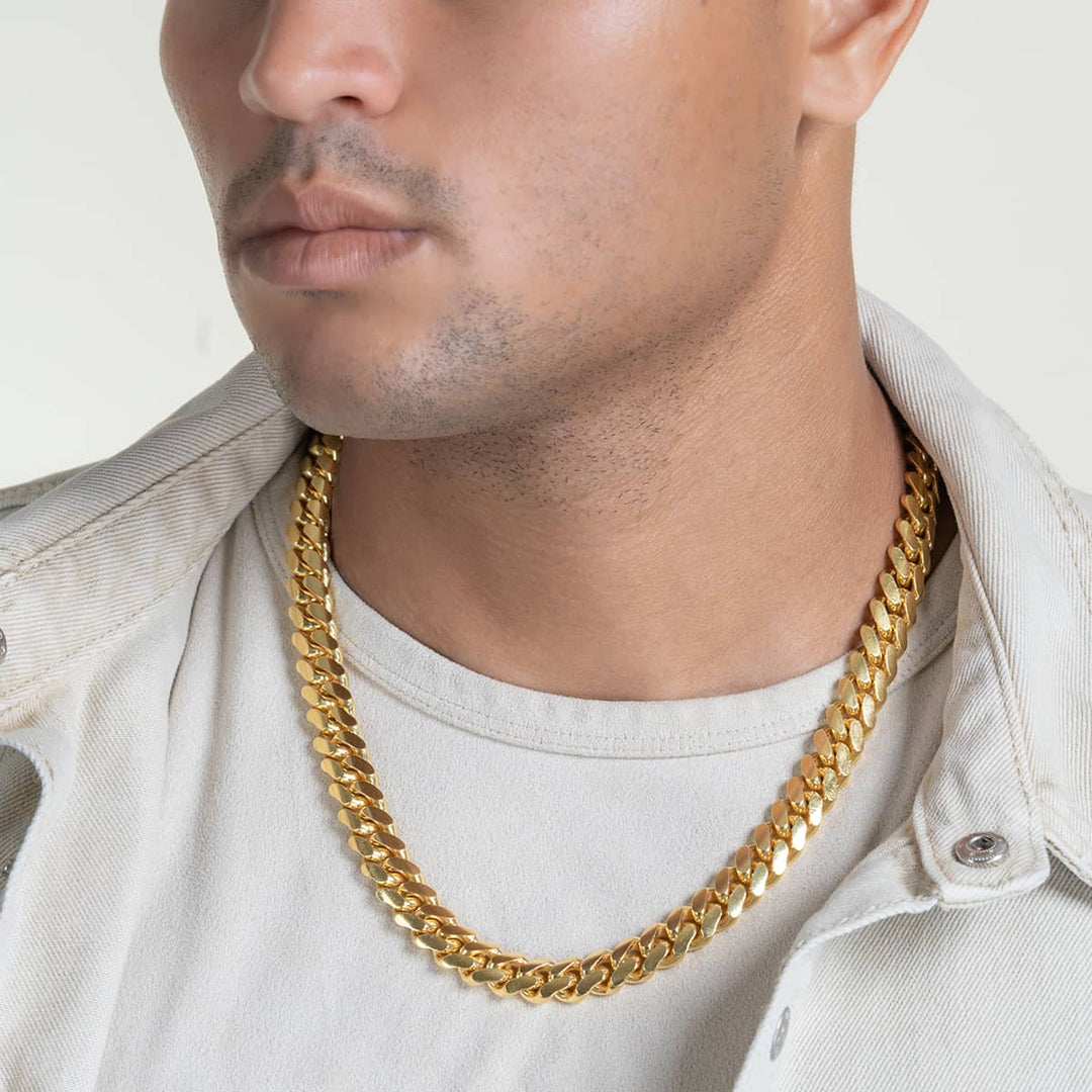 12mm Cuban Link Chain - Gold