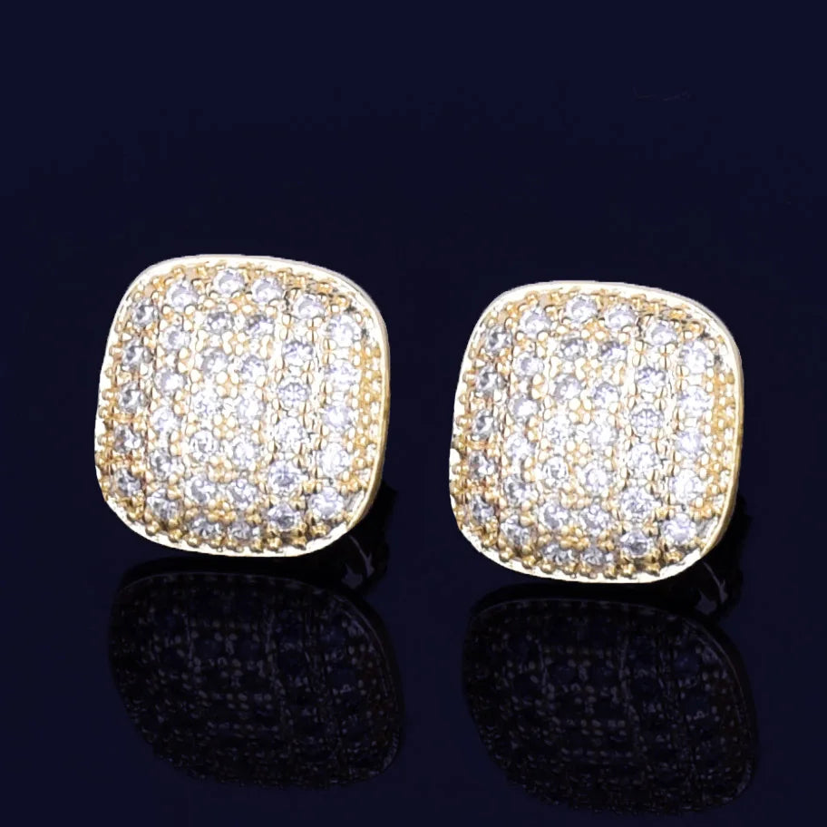 10mm Mico Pave Stud Earring