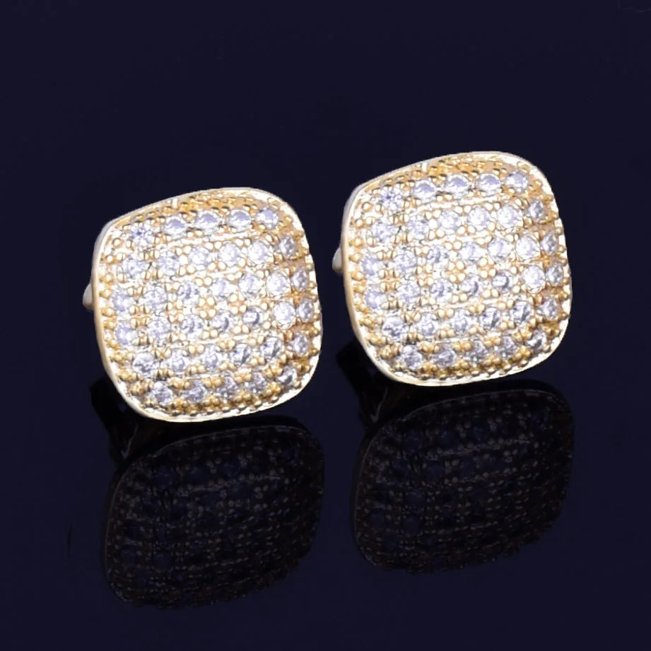 10mm Mico Pave Stud Earring