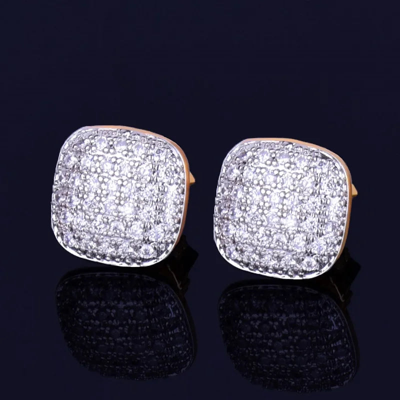 10mm Mico Pave Stud Earring