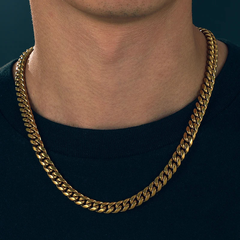 10mm Cuban Link Chain - Gold