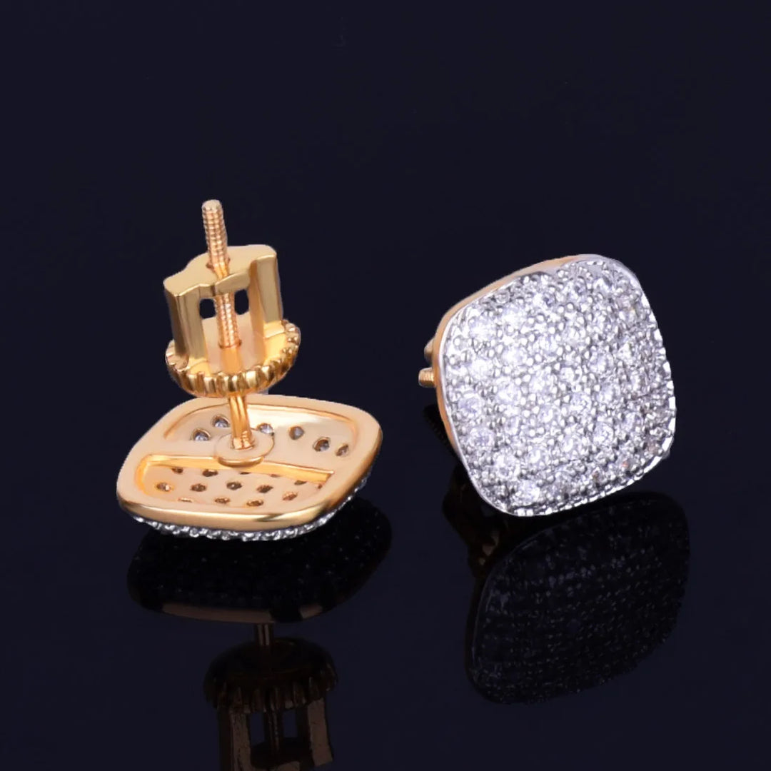 10mm Mico Pave Stud Earring