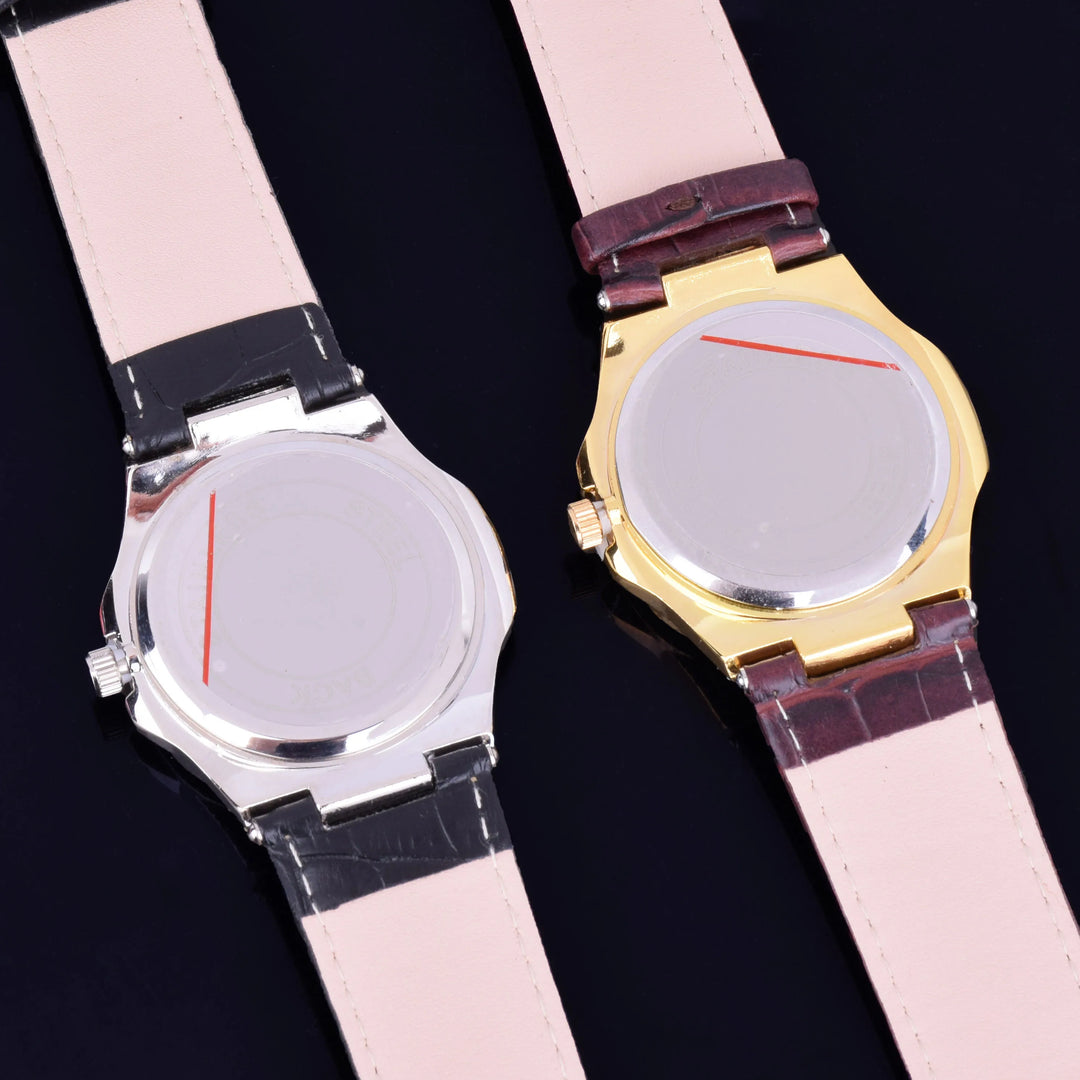 Elegant Square Dial Leather Watch