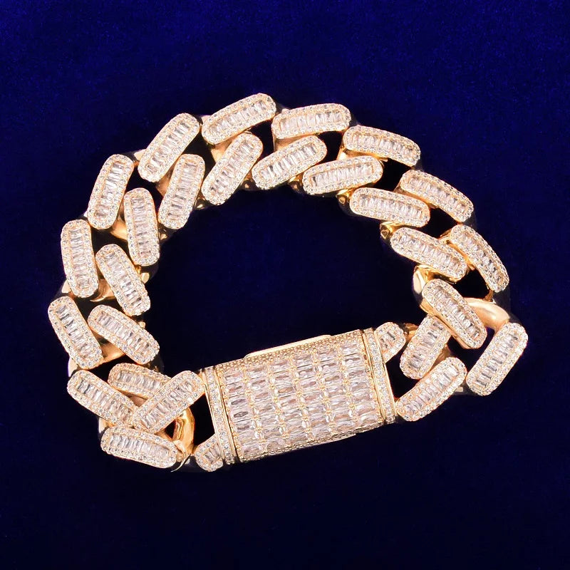 20mm Baguette Cuban Bracelet