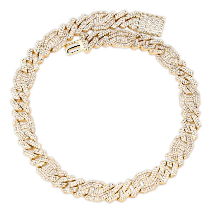 14mm Miami Baguette Cuban Link Chain