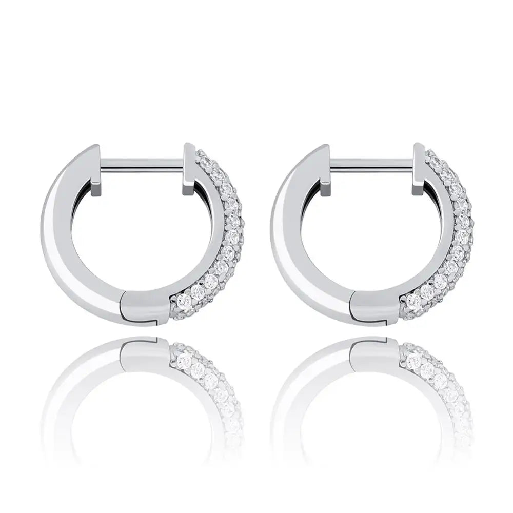 14mm Round Elegance Pavé Earrings