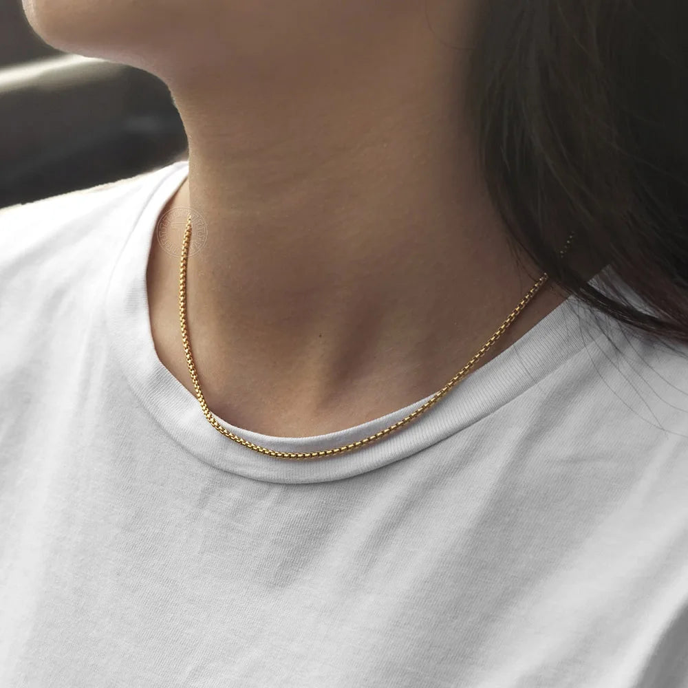 2mm Box Chain - Gold