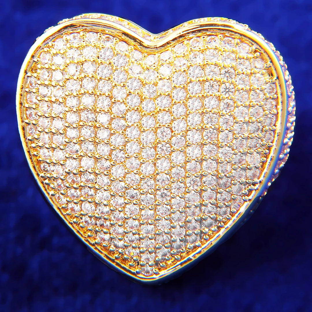 Opulent Gold-Plated Heart Ring