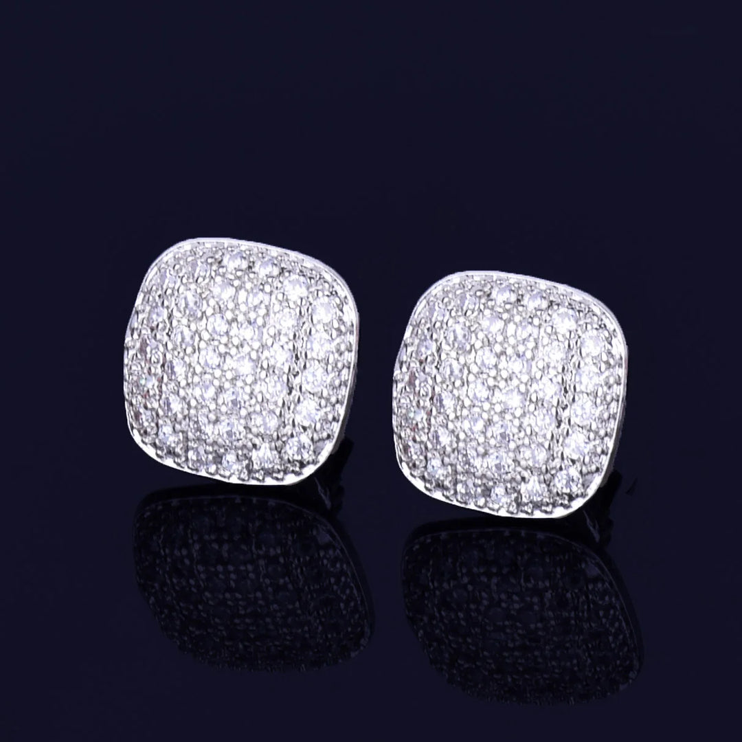 10mm Mico Pave Stud Earring