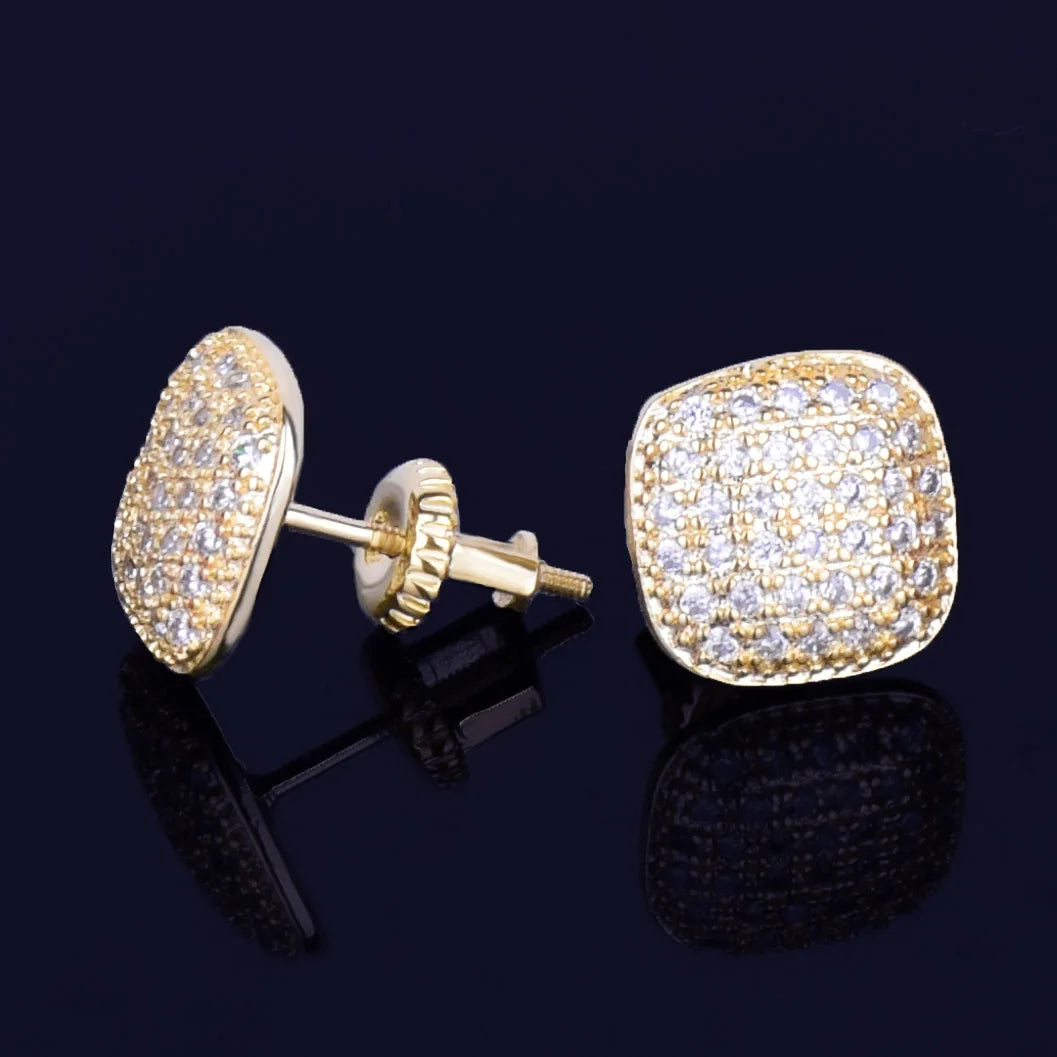 10mm Mico Pave Stud Earring