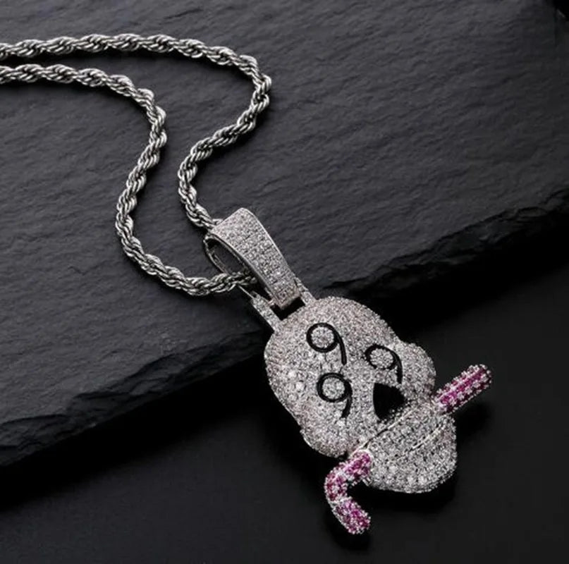 Iced Out 999 Skull Pendant