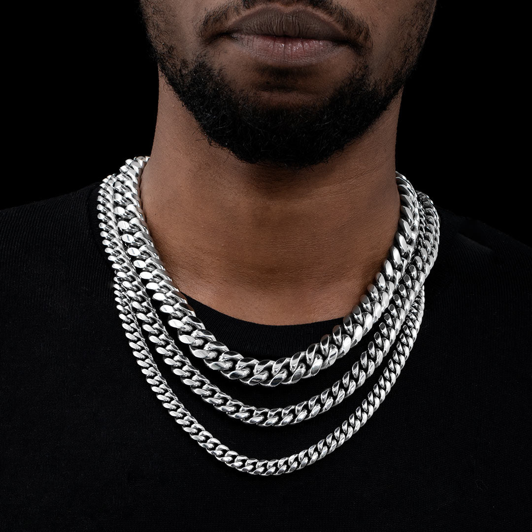 18mm Cuban Link Chain - Silver