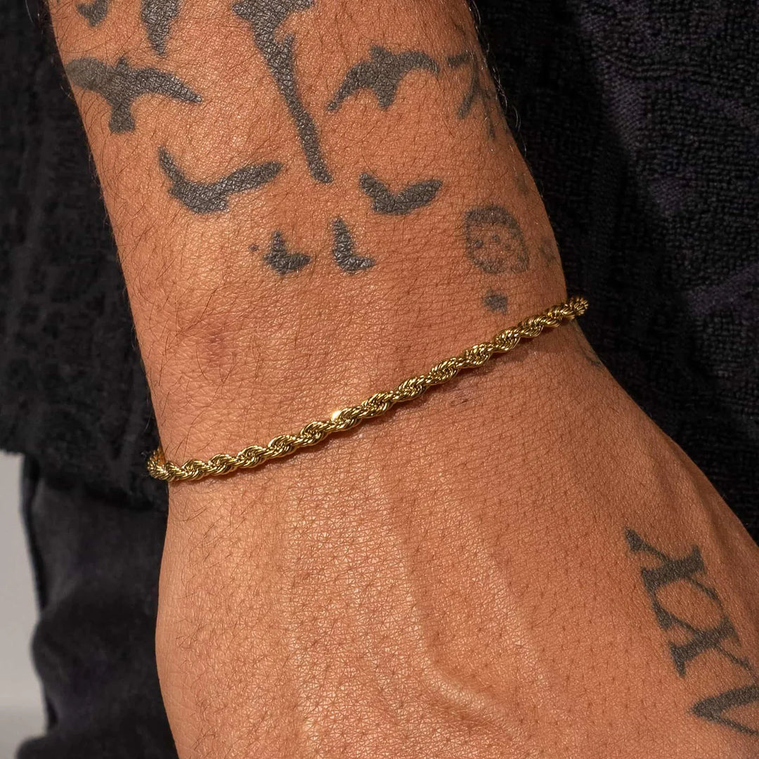 3mm Rope Bracelet - Gold