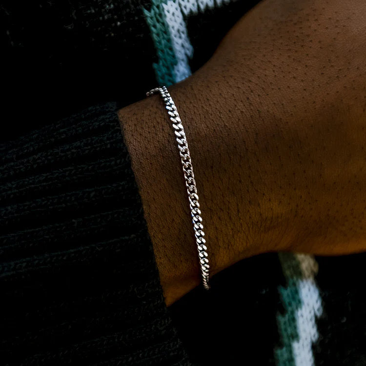 3mm Cuban Link Bracelet - Silver