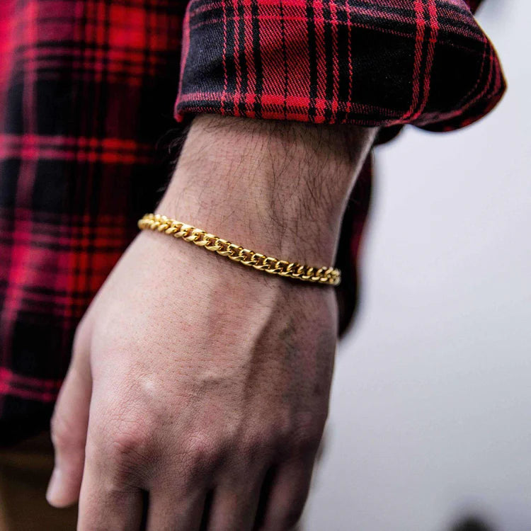 5mm Cuban Link Bracelet - Gold