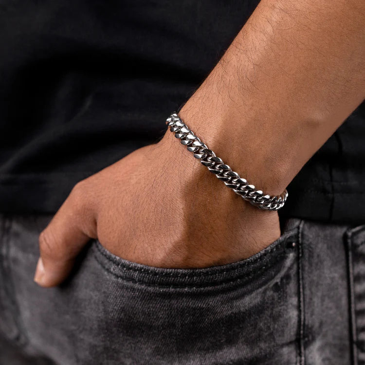 9mm Cuban Link Bracelet - Silver