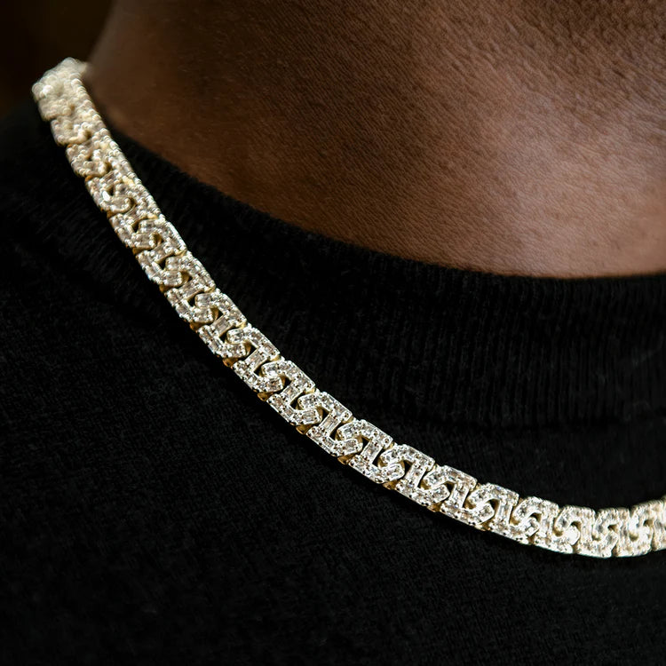 Baguette Chain Link Necklace - Gold