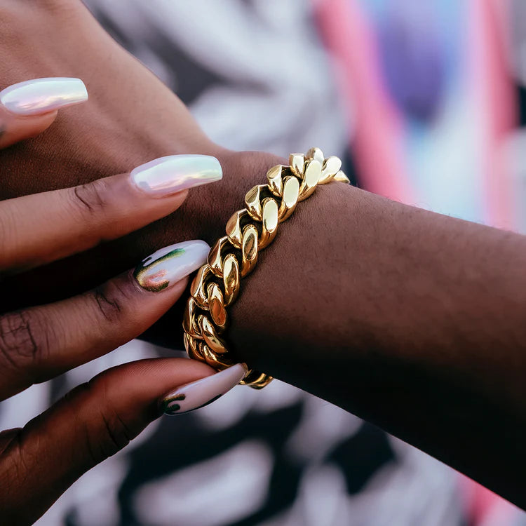 11mm Cuban Link Bracelet - Gold