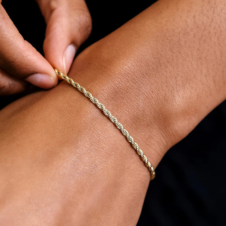 2mm Rope Bracelet - Gold