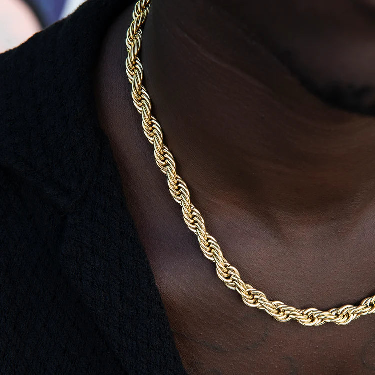 8mm Rope Chain - Gold