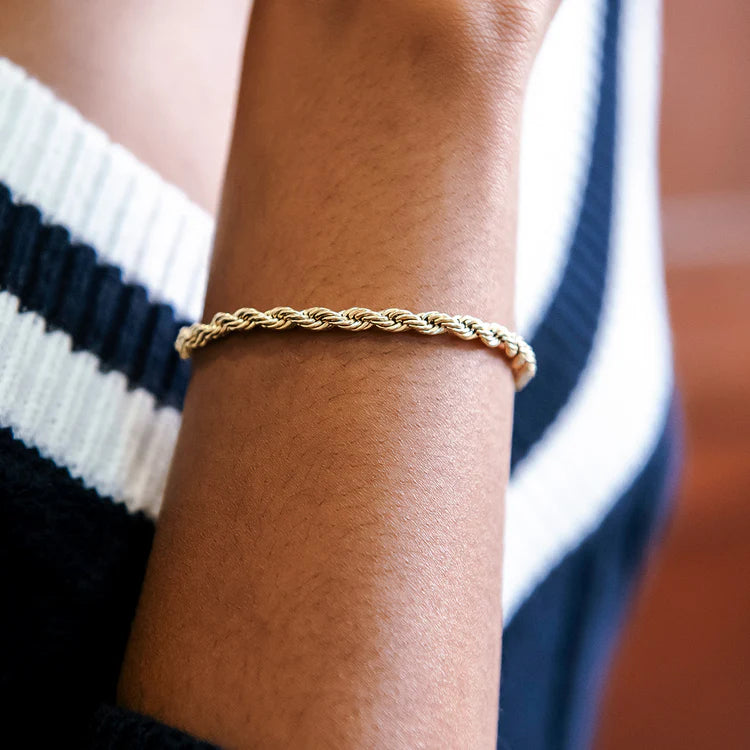 4mm Rope Bracelet - Gold