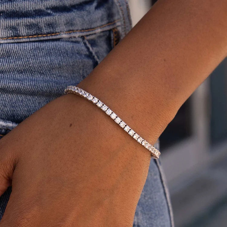 3mm Tennis Bracelet - Silver