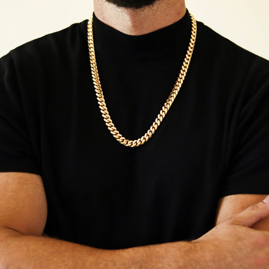 10mm Cuban Link Chain - Gold