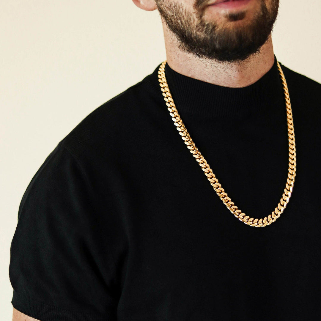 10mm Cuban Link Chain - Gold