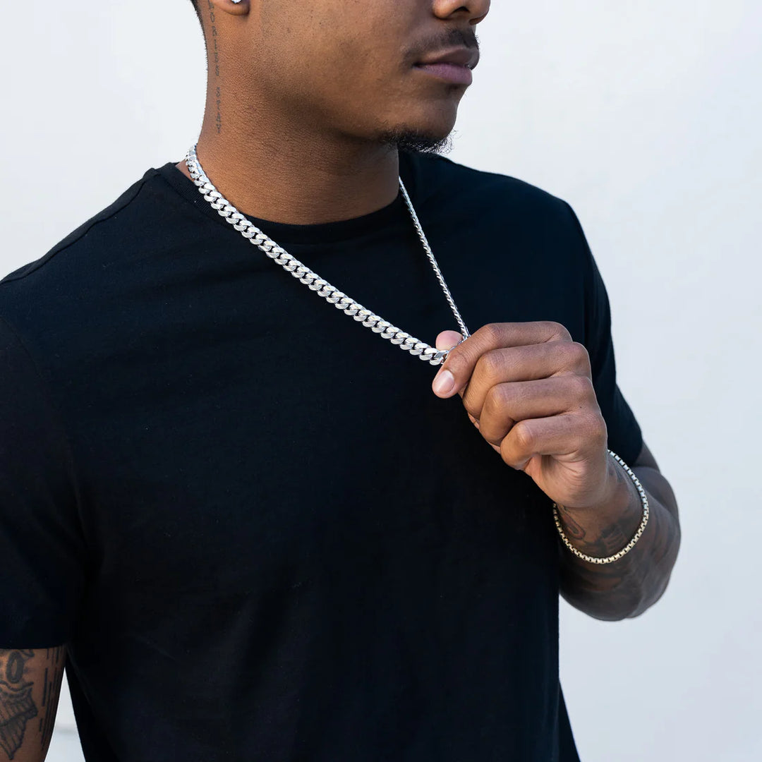 10mm Cuban Link Chain - Silver