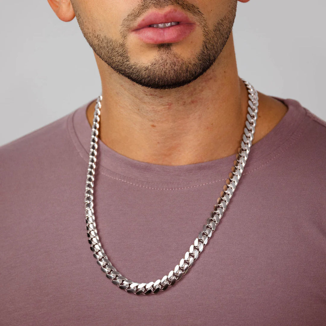 10mm Cuban Link Chain - Silver