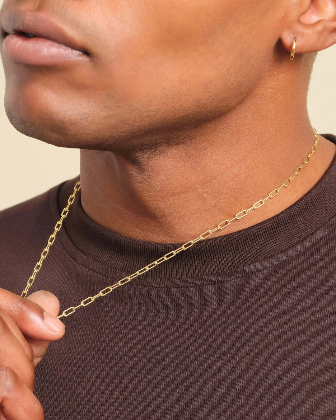 4mm Paperclip Chain - Gold